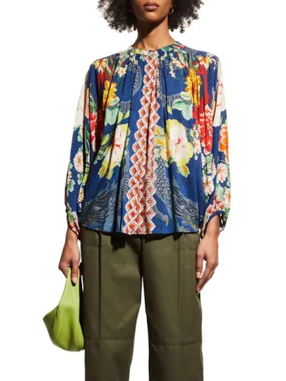 Johnny Was Atziri Floral Button Down Blouse | XL | Boho Luxe 100% Rayon